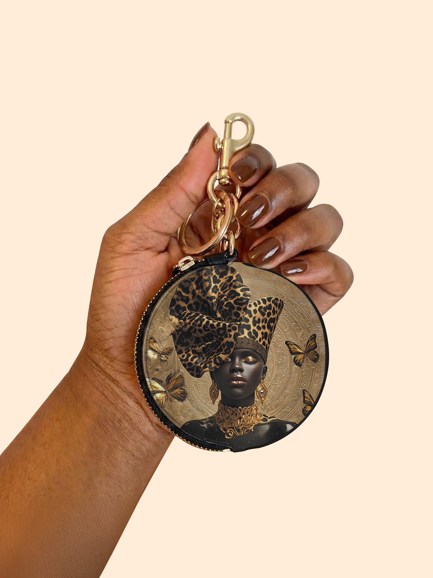 Absolute Allure Circular Coin Pouch Bag Charm QR0XD642