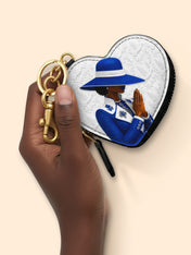 Faithful Elegance Heart Coin Pouch Bag Charm QR0TV283