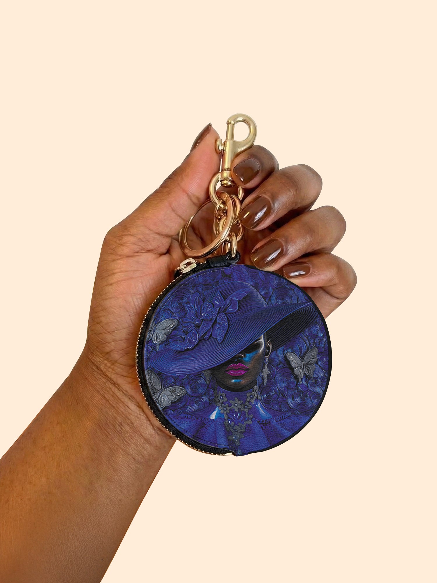Faithful Halo Circular Coin Pouch Bag Charm QR0XD643