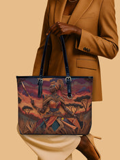 African Warrior Leather Bucket Bag QR0HH143