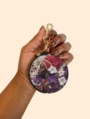 Violet Season Circular Coin Pouch Bag Charm QR0XD200