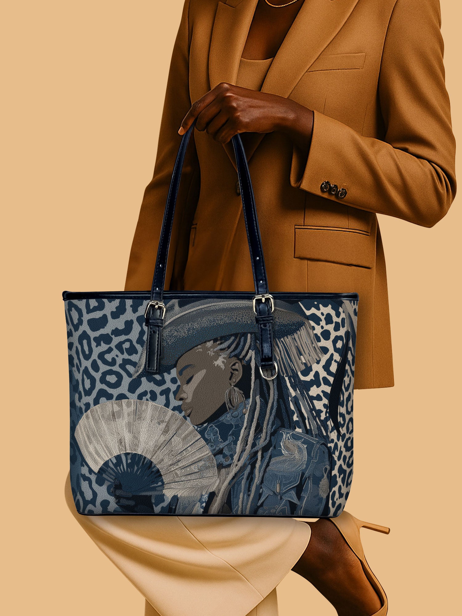 Black Canyon Queen Leather Bucket Bag QR0TD493