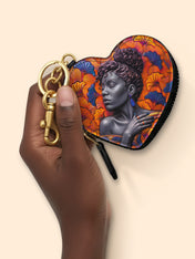 Savannah Ginkgo Heart Coin Pouch Bag Charm QR0XD859