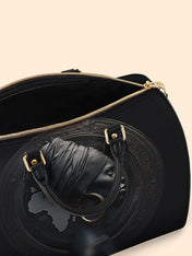 Pure Ebony Leather Boston Bag QR0TD287