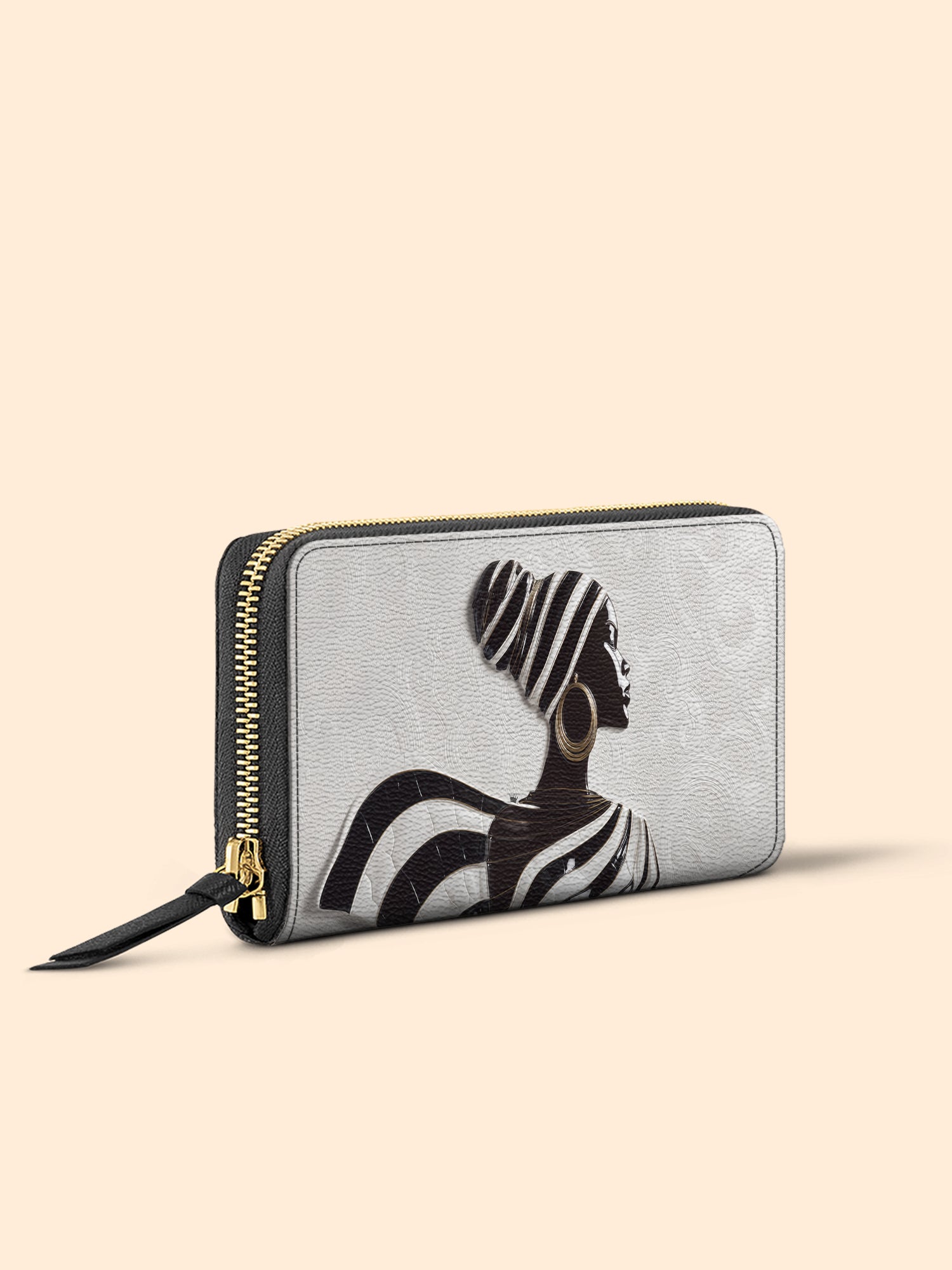 Ivory Stripes Slimline Zippy Wallet QR0XD443
