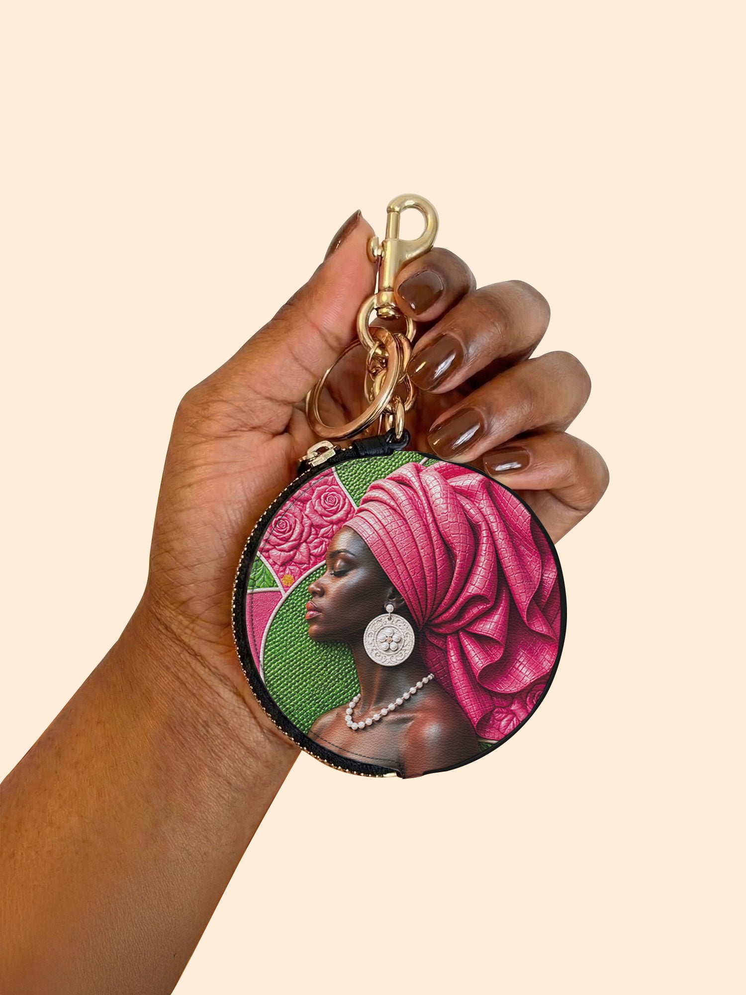 Bloom Worthy Circular Coin Pouch Bag Charm QR0TD706
