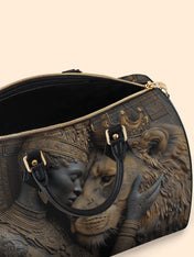 Desert Empress Leather Boston Bag QR0HH148