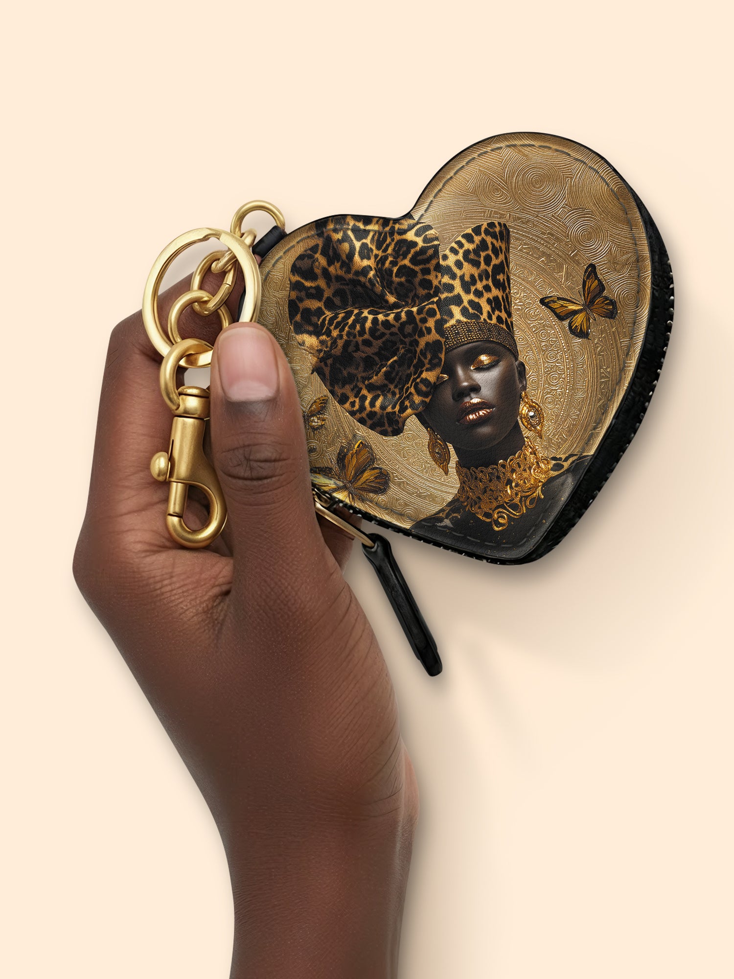 Absolute Allure Heart Coin Pouch Bag Charm QR0XD642