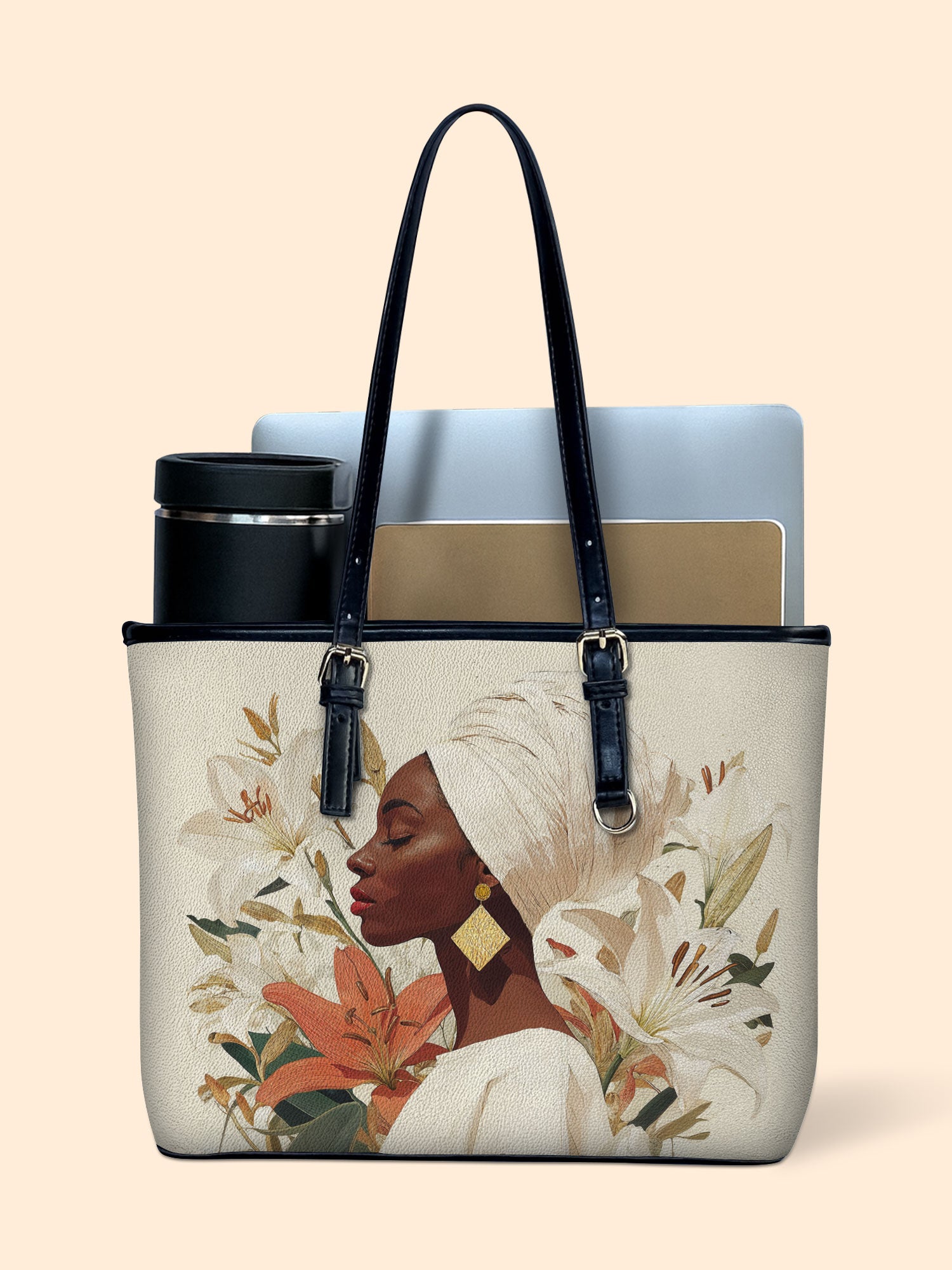 The Purity of Grace Leather Bucket Bag QR0HH165