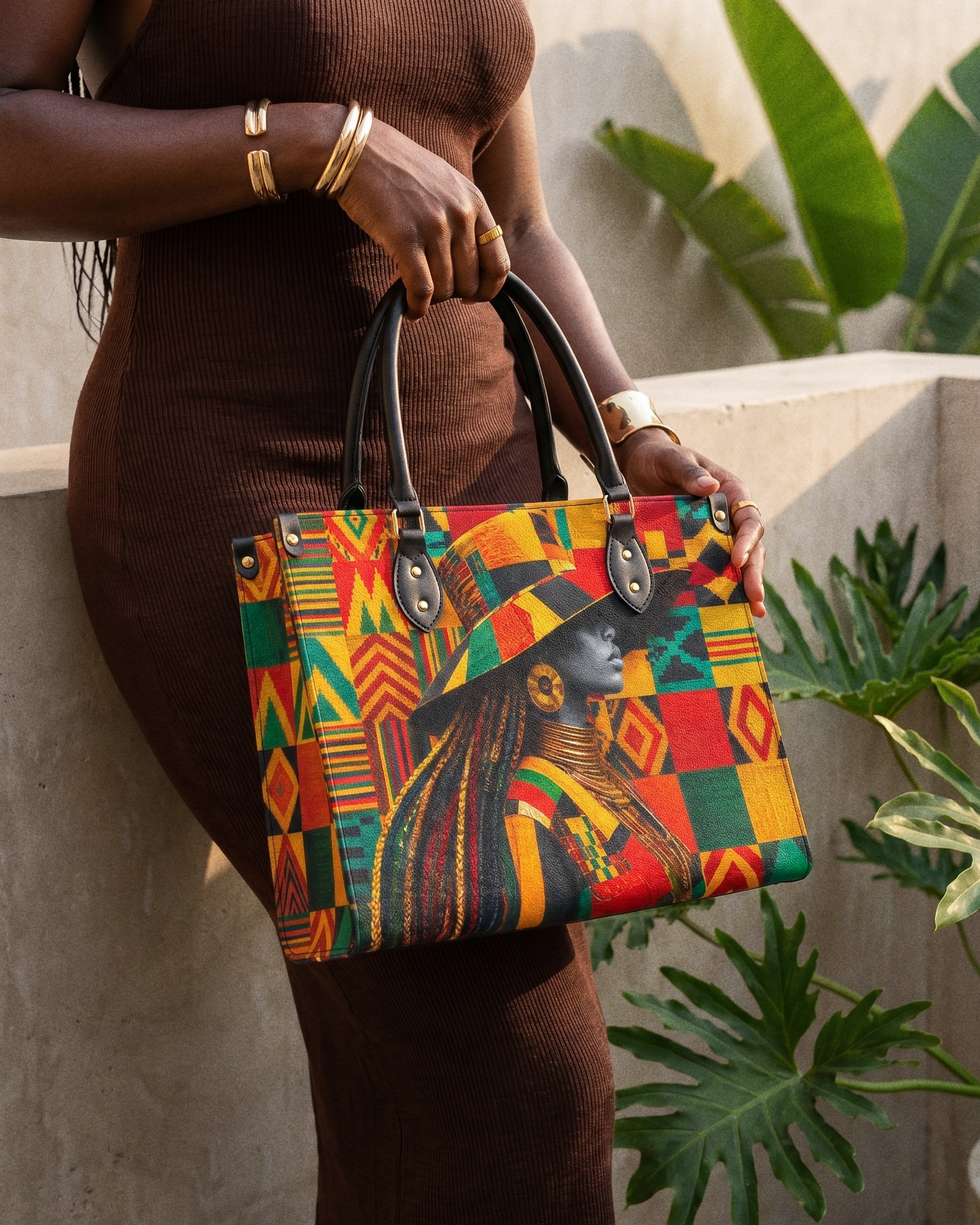 Kente Sovereign Premium Leather Handbag QR0TV276