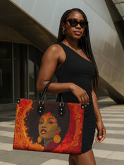 Noir Bloom Premium Leather Handbag QR0XD236
