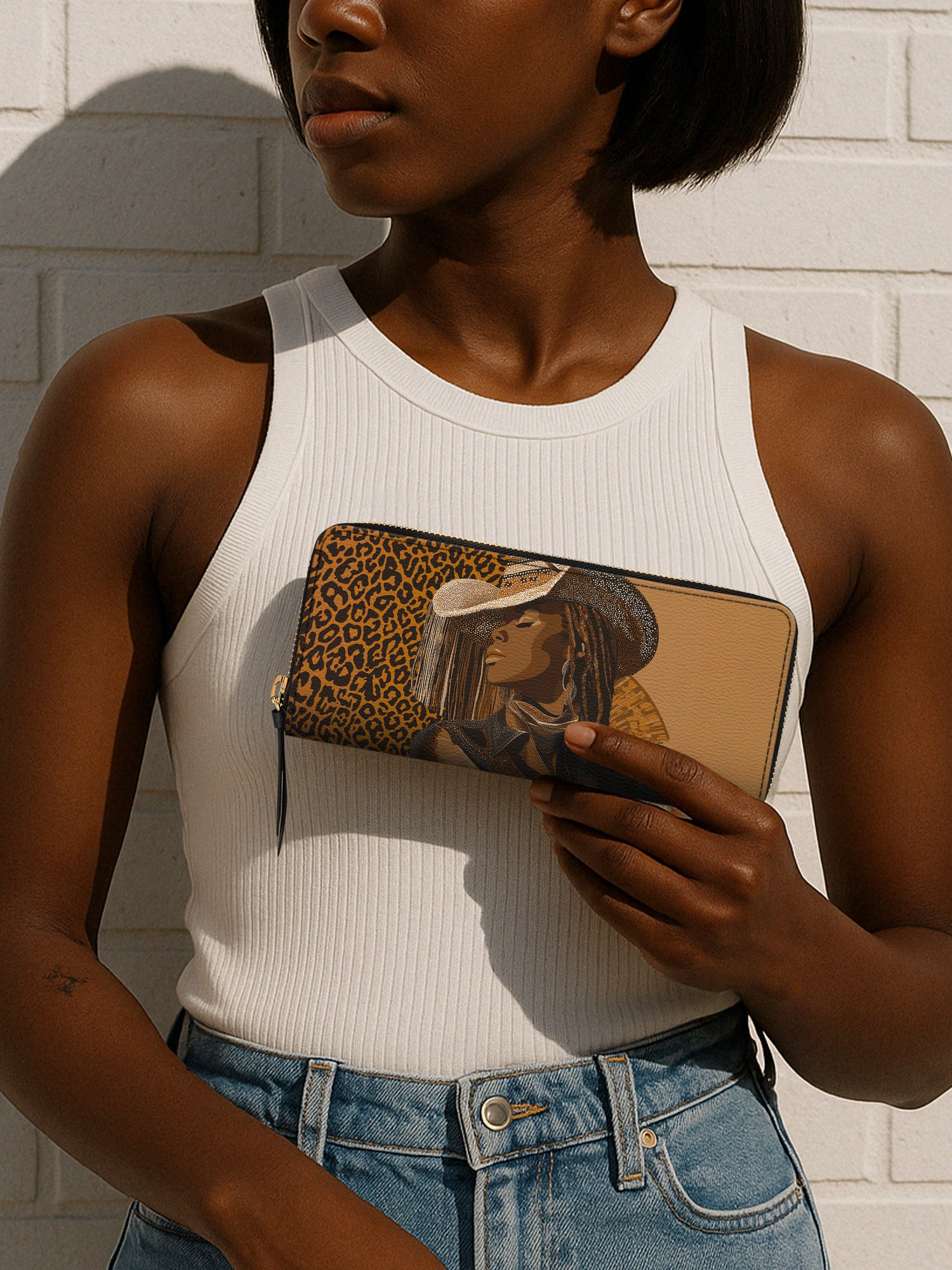 Mahogany Rider Slimline Zippy Wallet QR0TD504