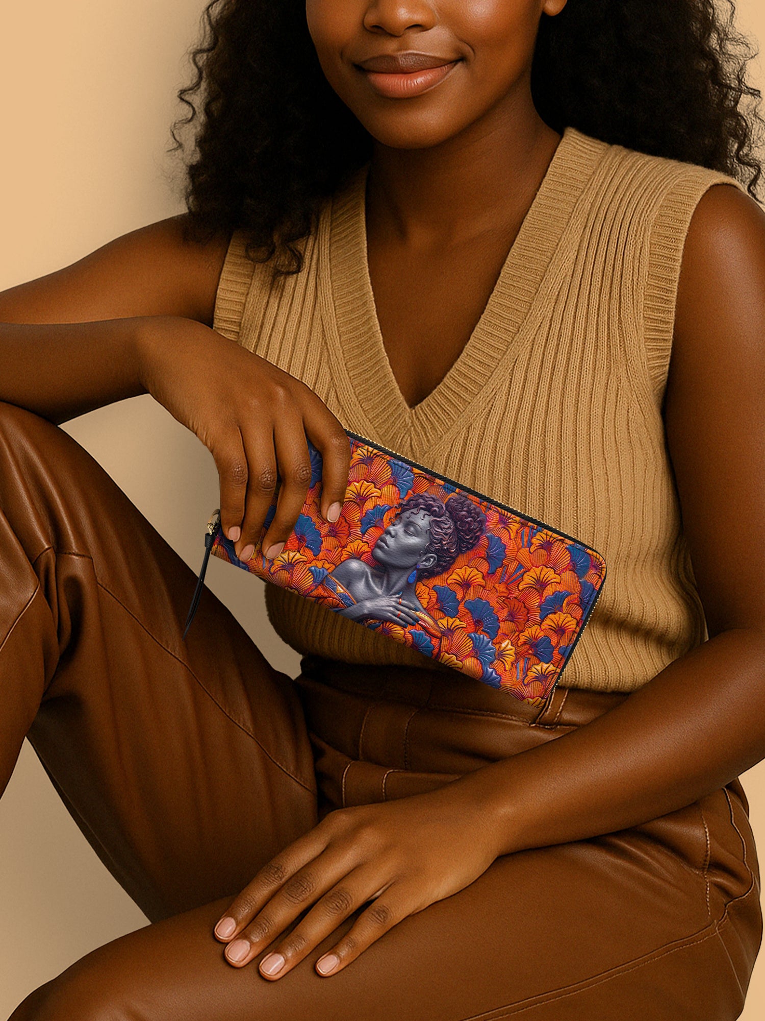 Savannah Ginkgo Slimline Zippy Wallet QR0XD859