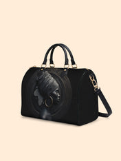 Pure Ebony Leather Boston Bag QR0TD287