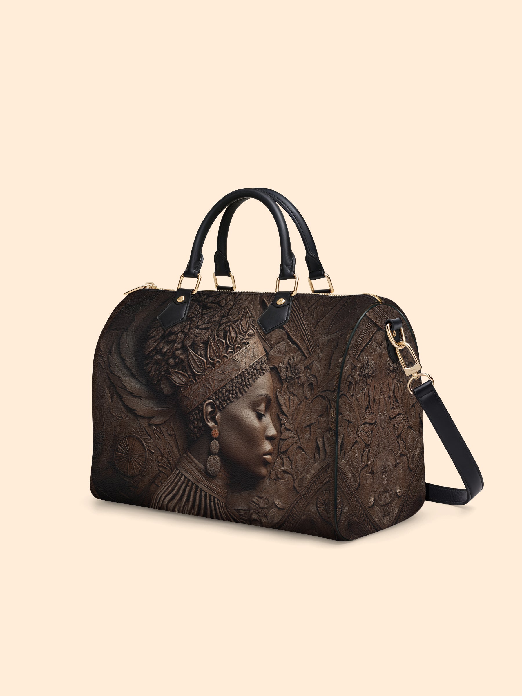 Back To Africa V2 Leather Boston Bag QR0XD731