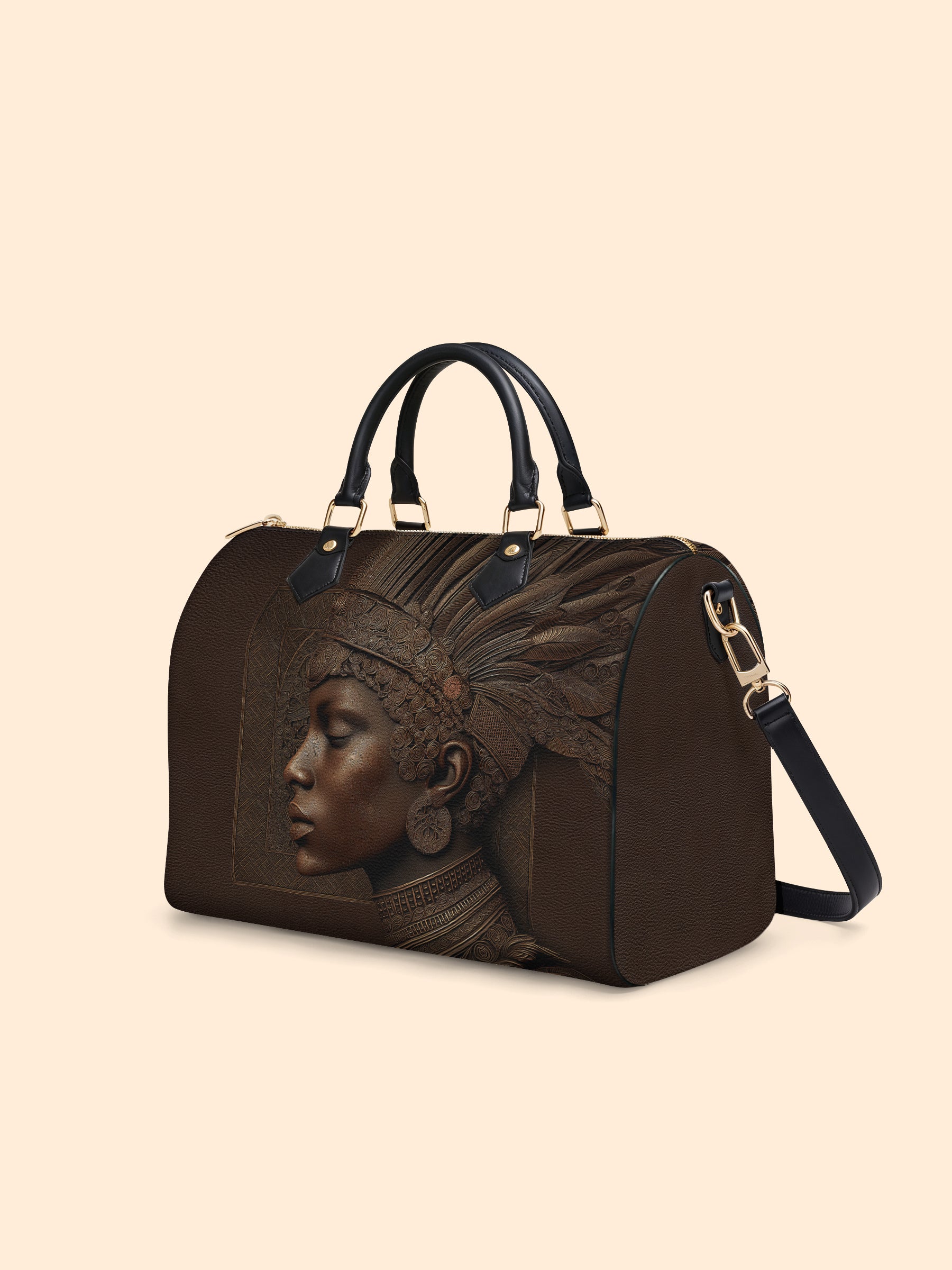 Back To Africa V1 Leather Boston Bag QR0XD730