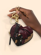 Crimson Sovereign Heart Coin Pouch Bag Charm QR0XD924