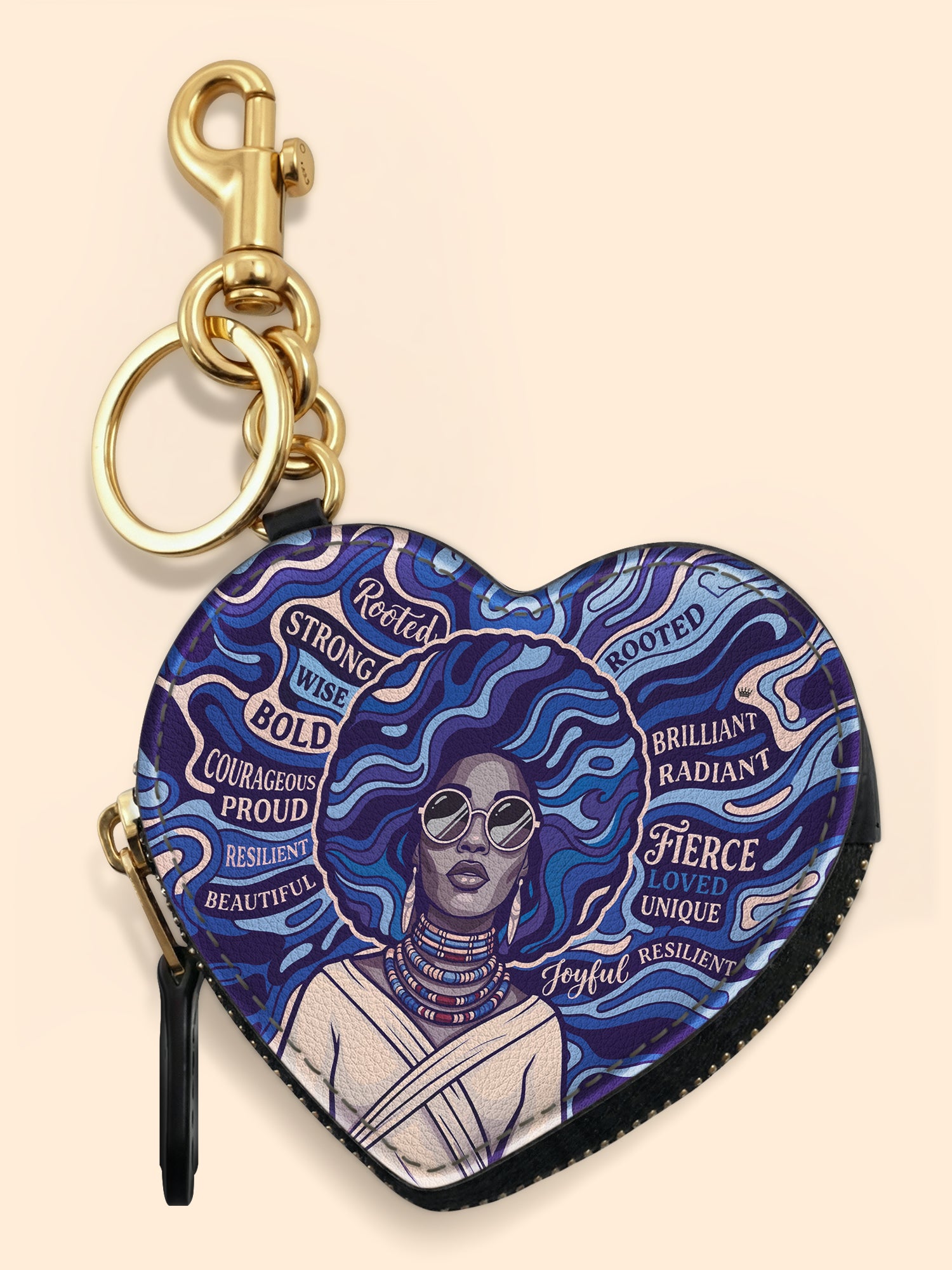 Astro Soul Heart Coin Pouch Bag Charm QR0XD858