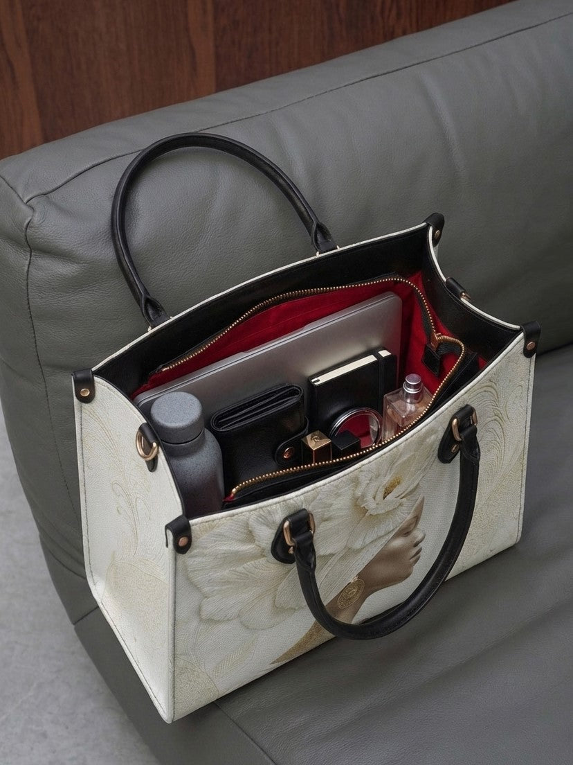 Luminous Bloom Premium Leather Handbag QR0TV121