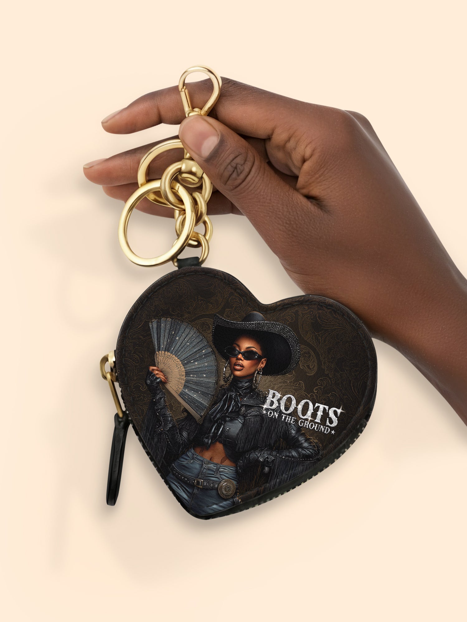 Color Strong Heart Coin Pouch Bag Charm QR0XD228