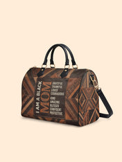Black Mom Pride Leather Boston Bag QR0TV273