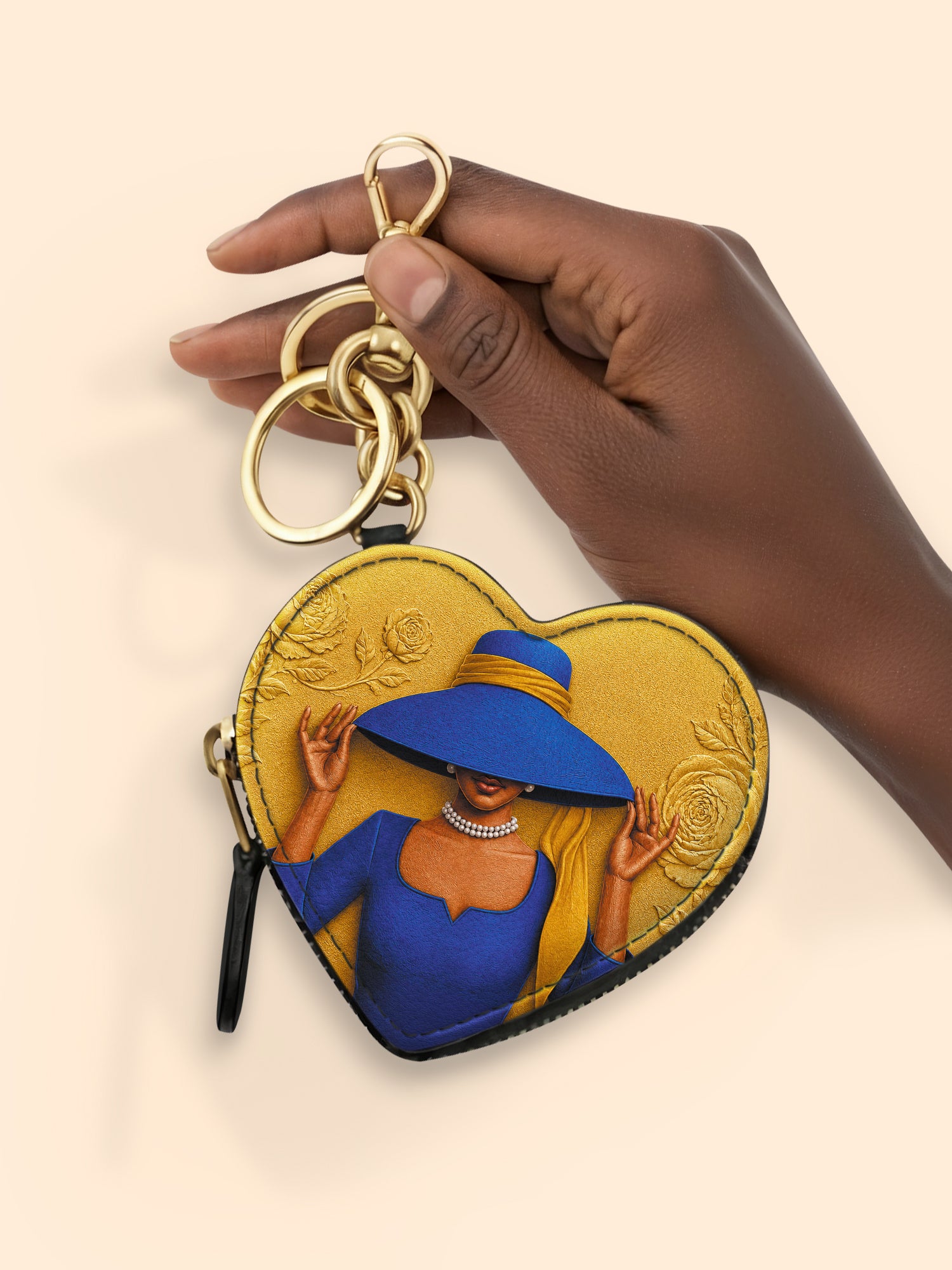 Brianna Heart Coin Pouch Bag Charm QR0TV279