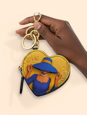 Brianna Heart Coin Pouch Bag Charm QR0TV279