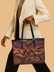 African Warrior Leather Bucket Bag QR0HH143