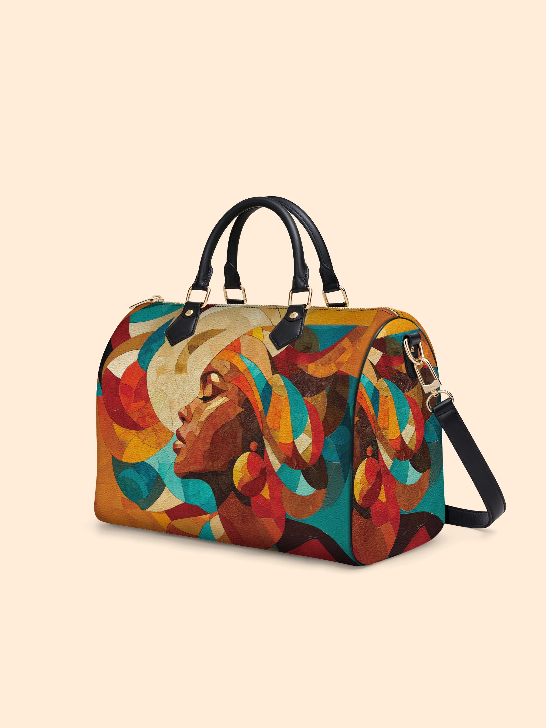 Sunwoven Leather Boston Bag QR0TV044