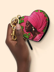 Pearl Legacy Heart Coin Pouch Bag Charm QR0TD704