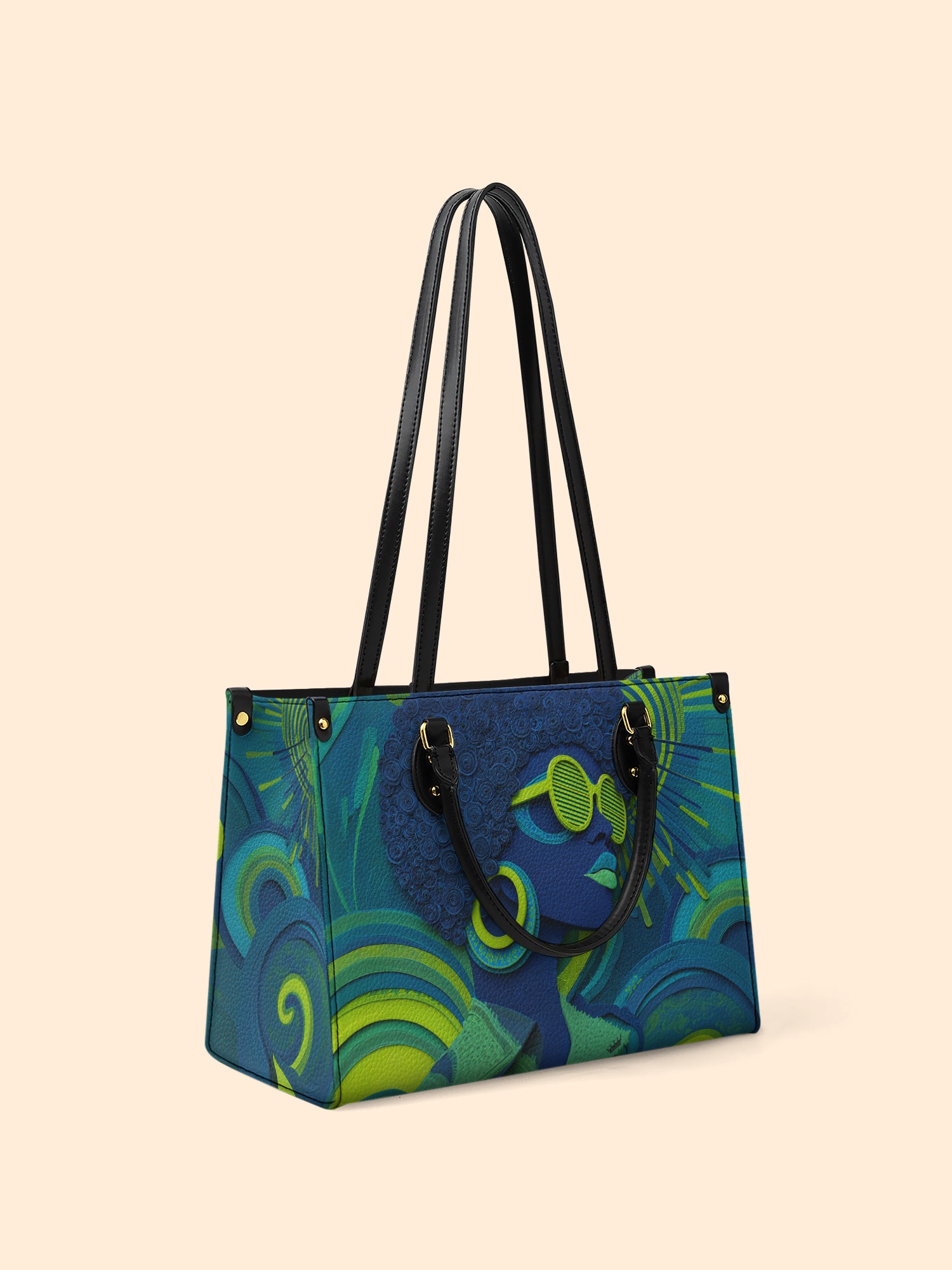 Noir Gaze Premium Leather Handbag QR0TD310