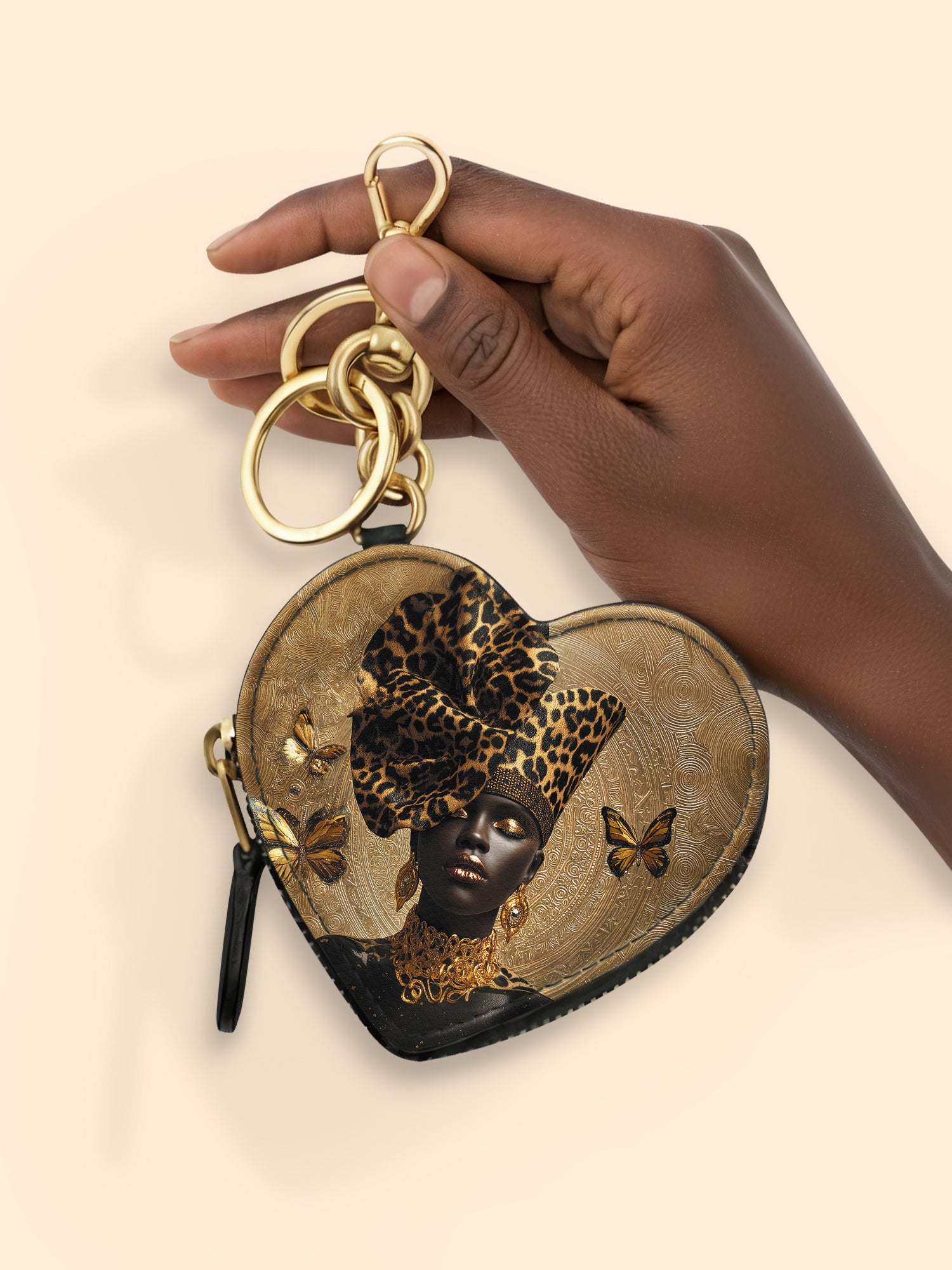 Absolute Allure Heart Coin Pouch Bag Charm QR0XD642