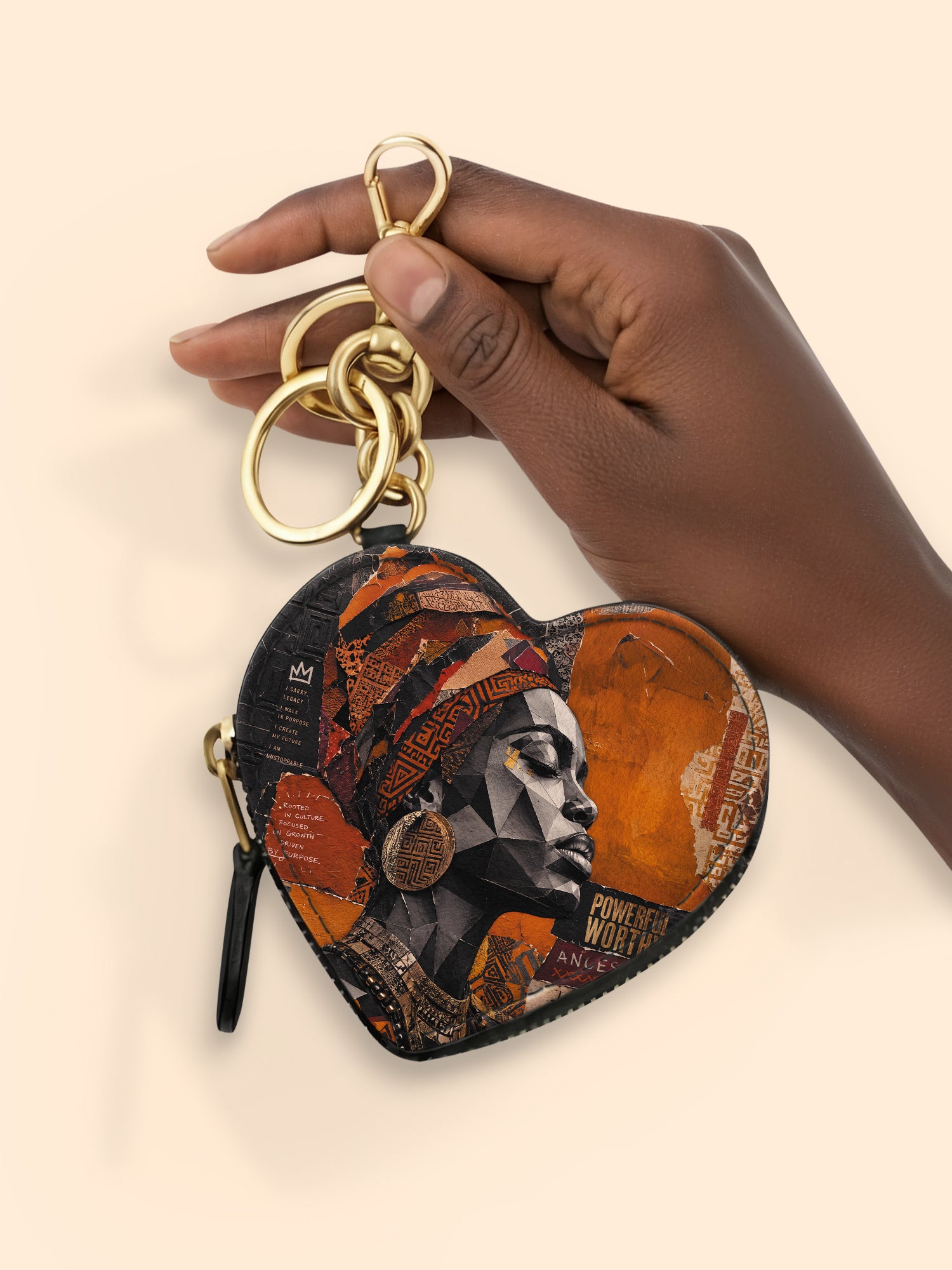 Unstoppable Soul Heart Coin Pouch Bag Charm QR0HH211