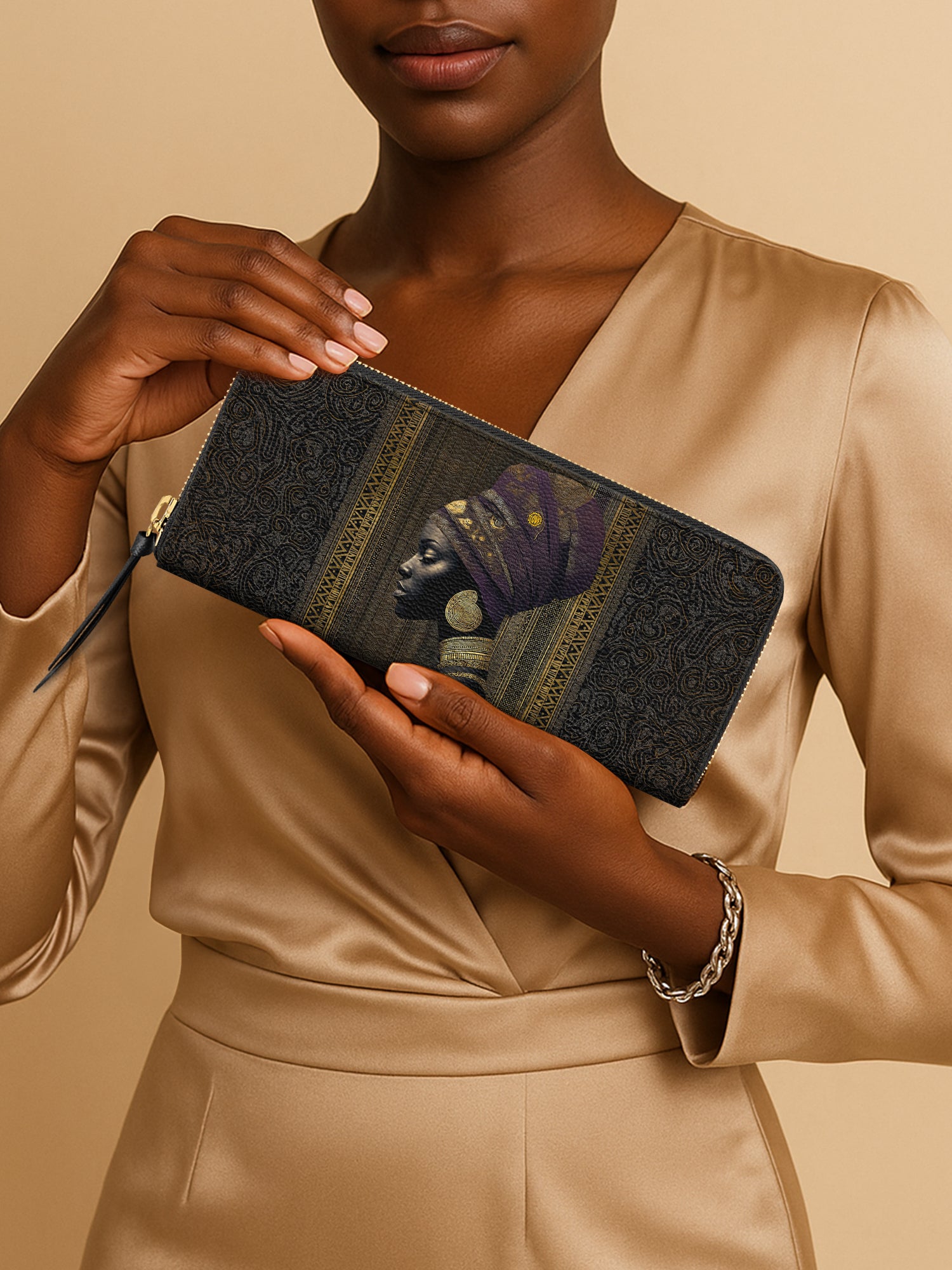 Golden Veil Slimline Zippy Wallet QR0TV166