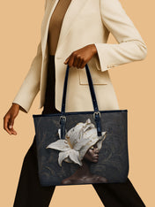 Lily Crown Leather Bucket Bag QR0TV194