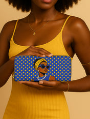 Blue Gold Legacy Slimline Zippy Wallet QR0TV286