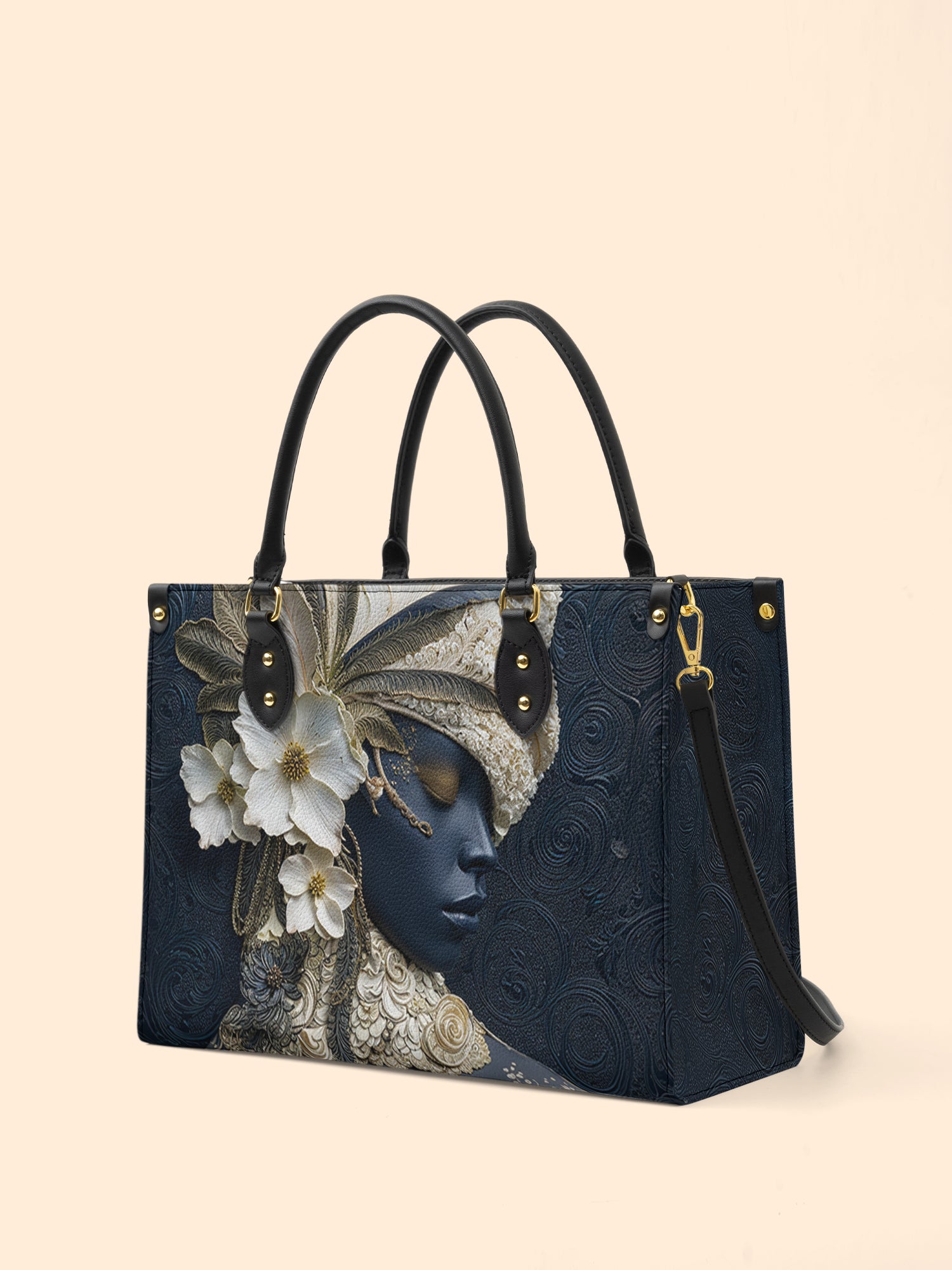 Ivory Veil Premium Leather Handbag QR0TD210