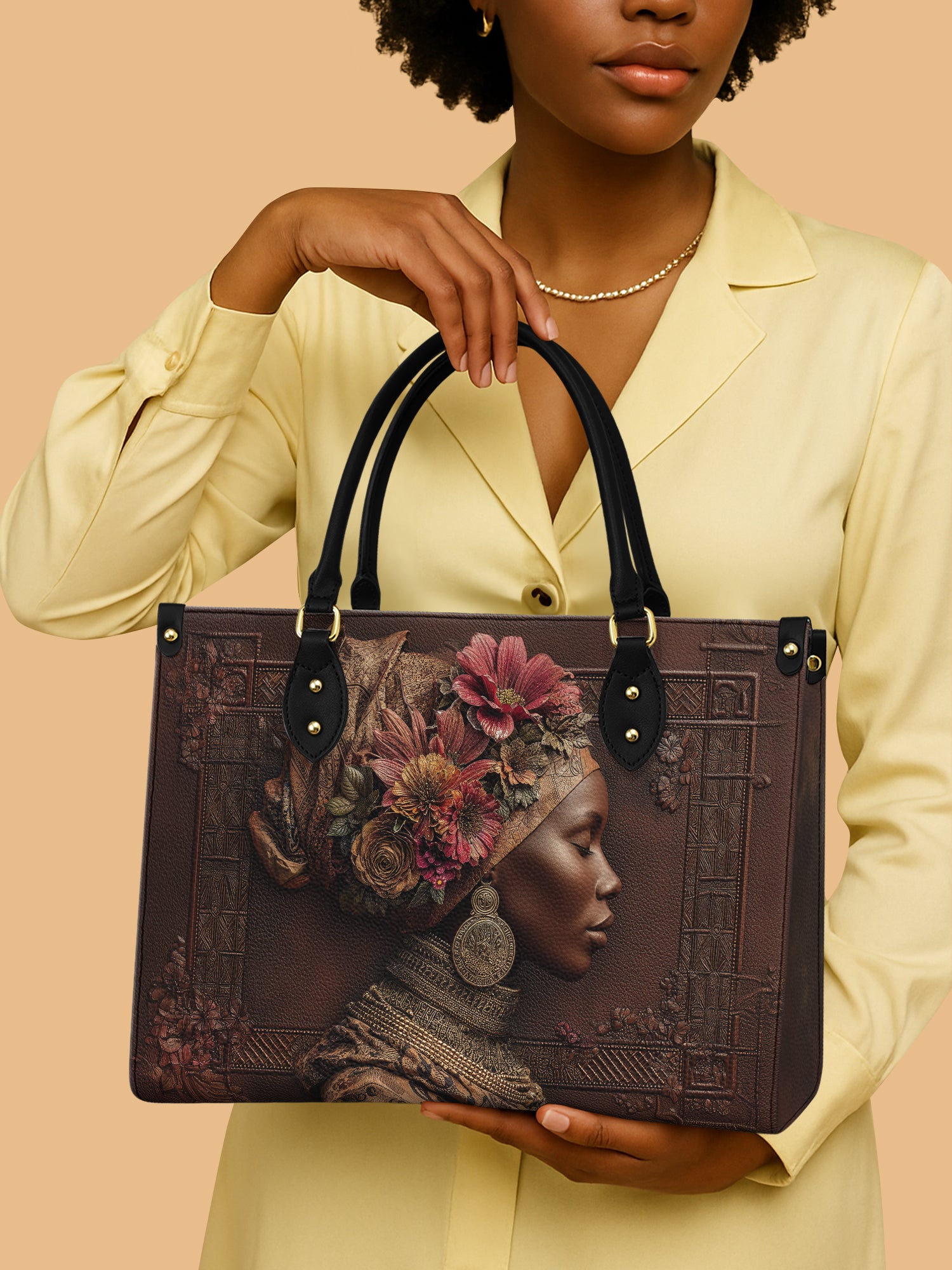 Earth Splendor Premium Leather Handbag QR0HH045