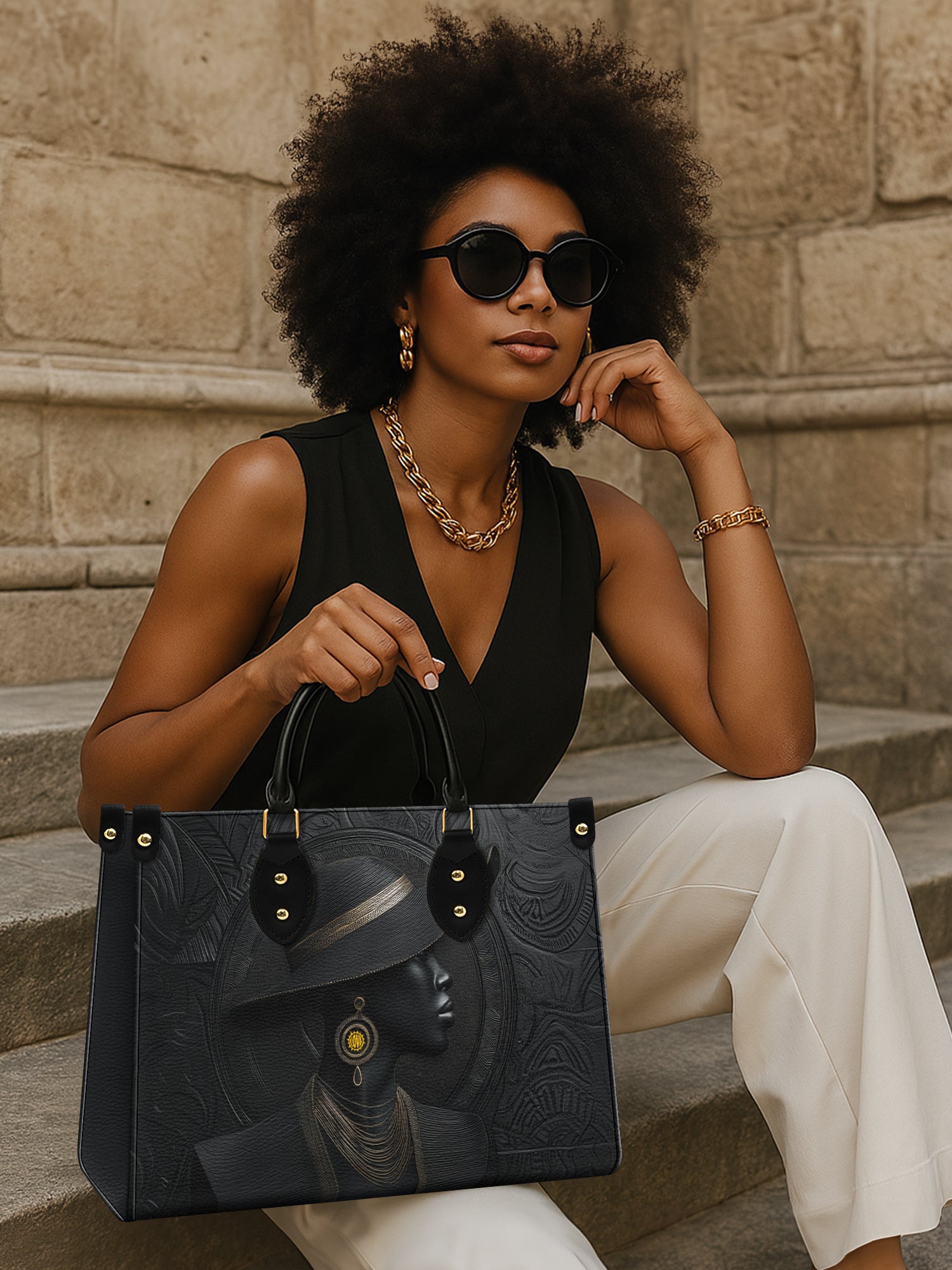 Midnight Glow Premium Leather Handbag QR0TD278