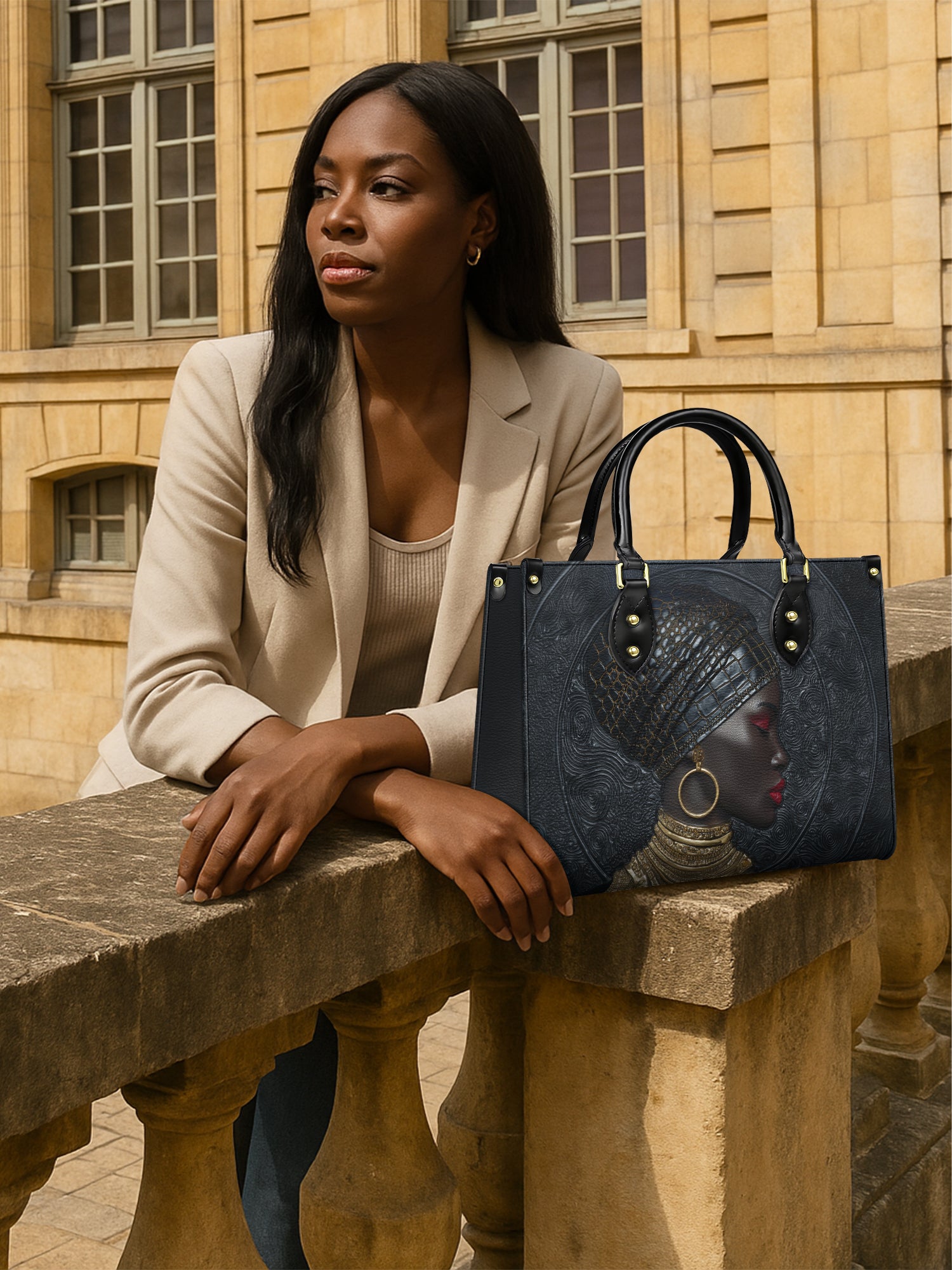 Artistry of Africa Premium Leather Handbag QR0XD462