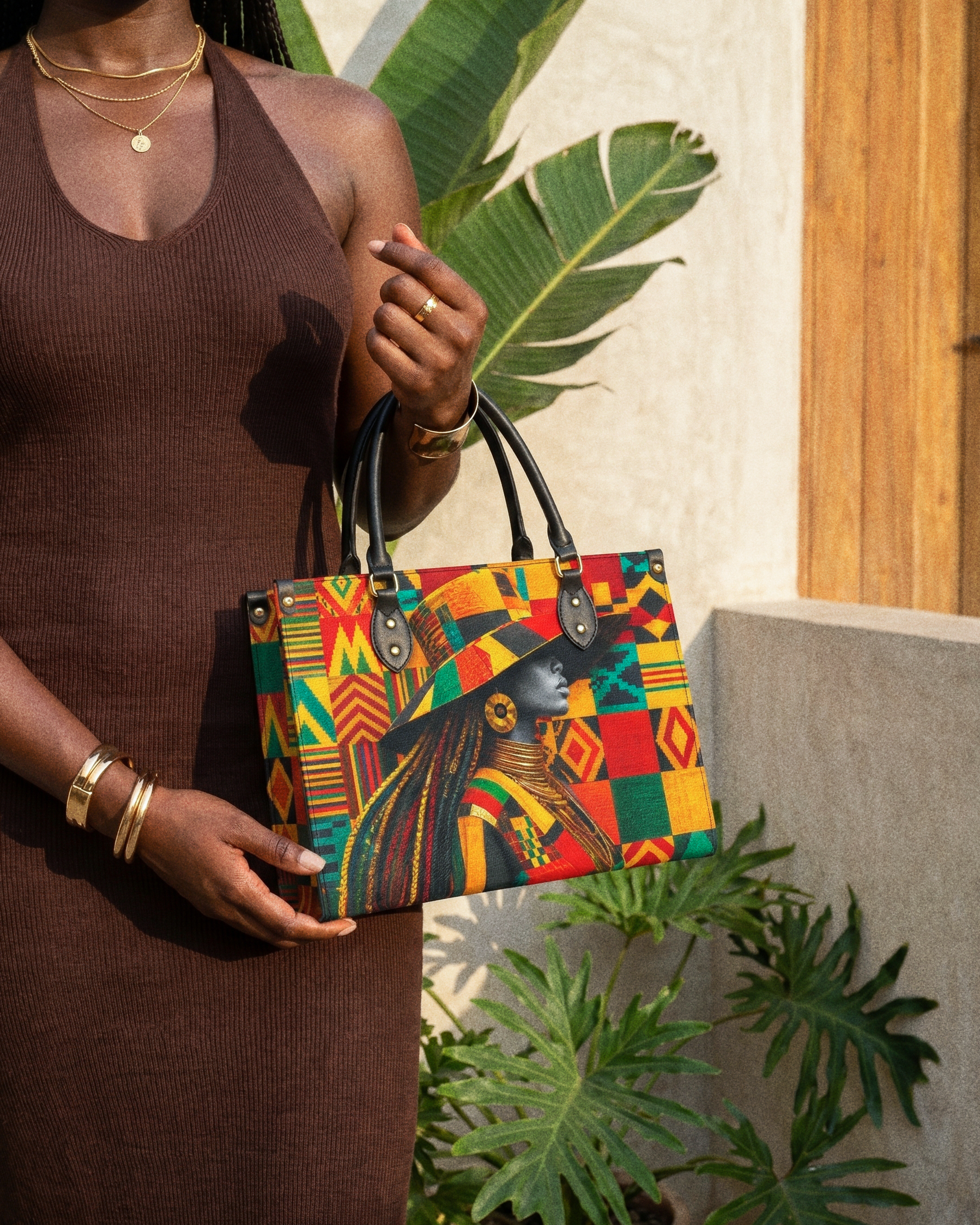 Kente Sovereign Premium Leather Handbag QR0TV276