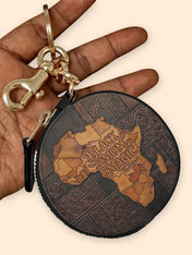 Black Mom Magic Circular Coin Pouch Bag Charm QR0XD1047