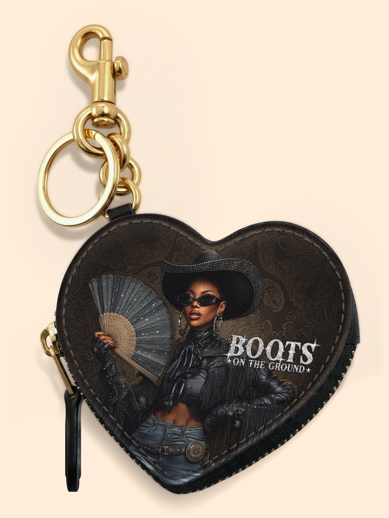 Color Strong Heart Coin Pouch Bag Charm QR0XD228