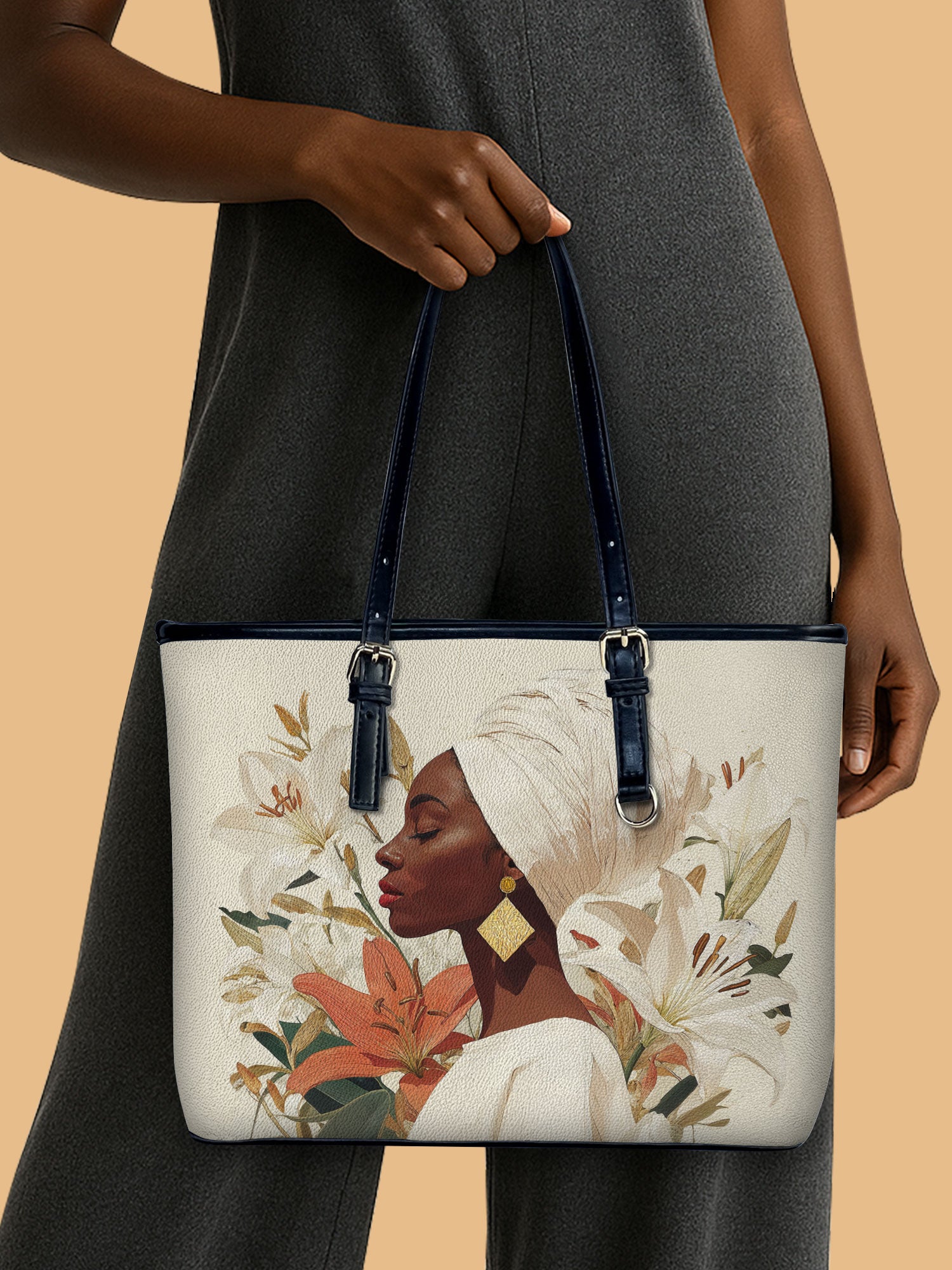The Purity of Grace Leather Bucket Bag QR0HH165