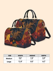 African Aspirations Leather Boston Bag QR0HH057