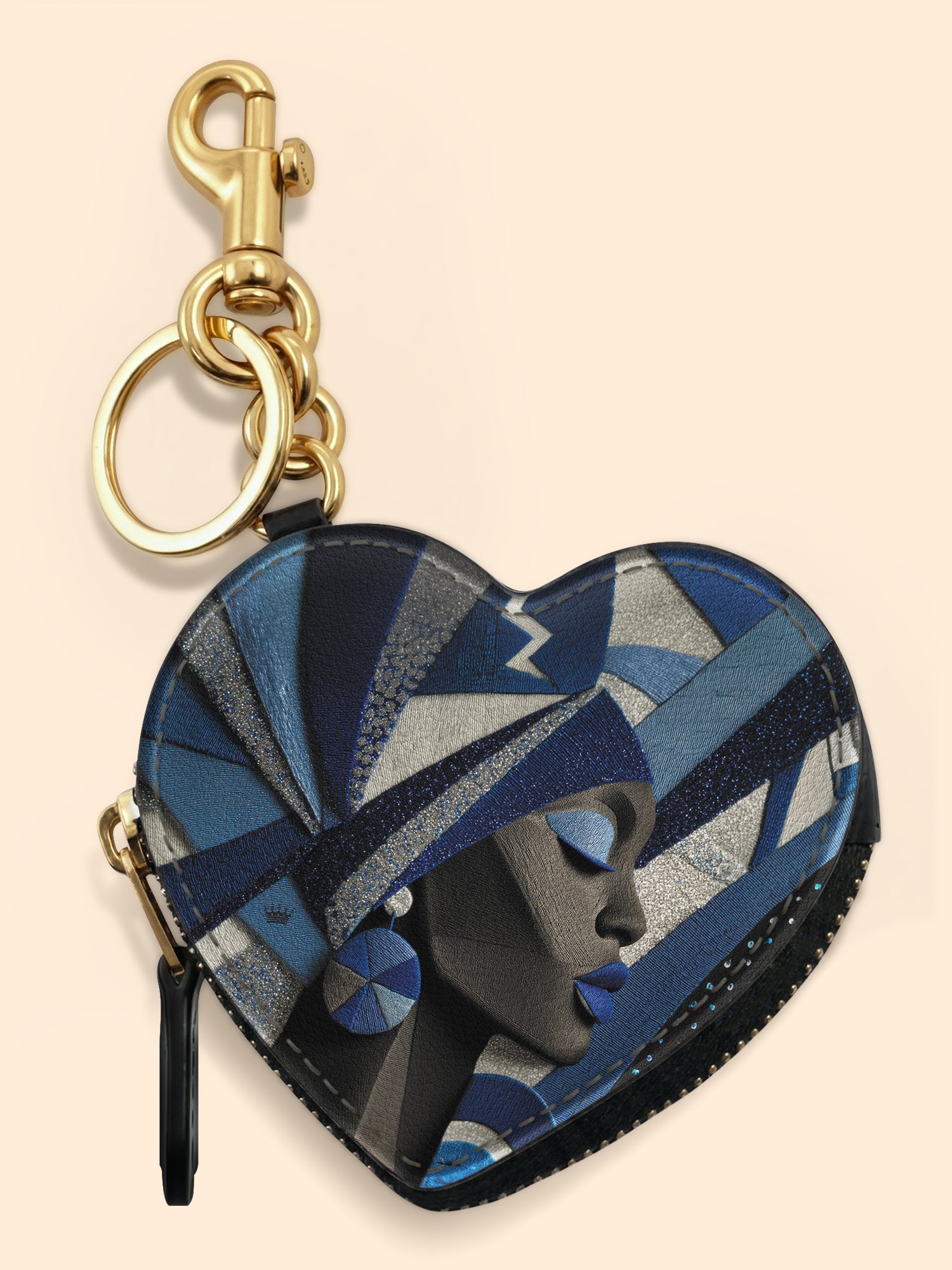 Amira Sol Heart Coin Pouch Bag Charm QR0XD406