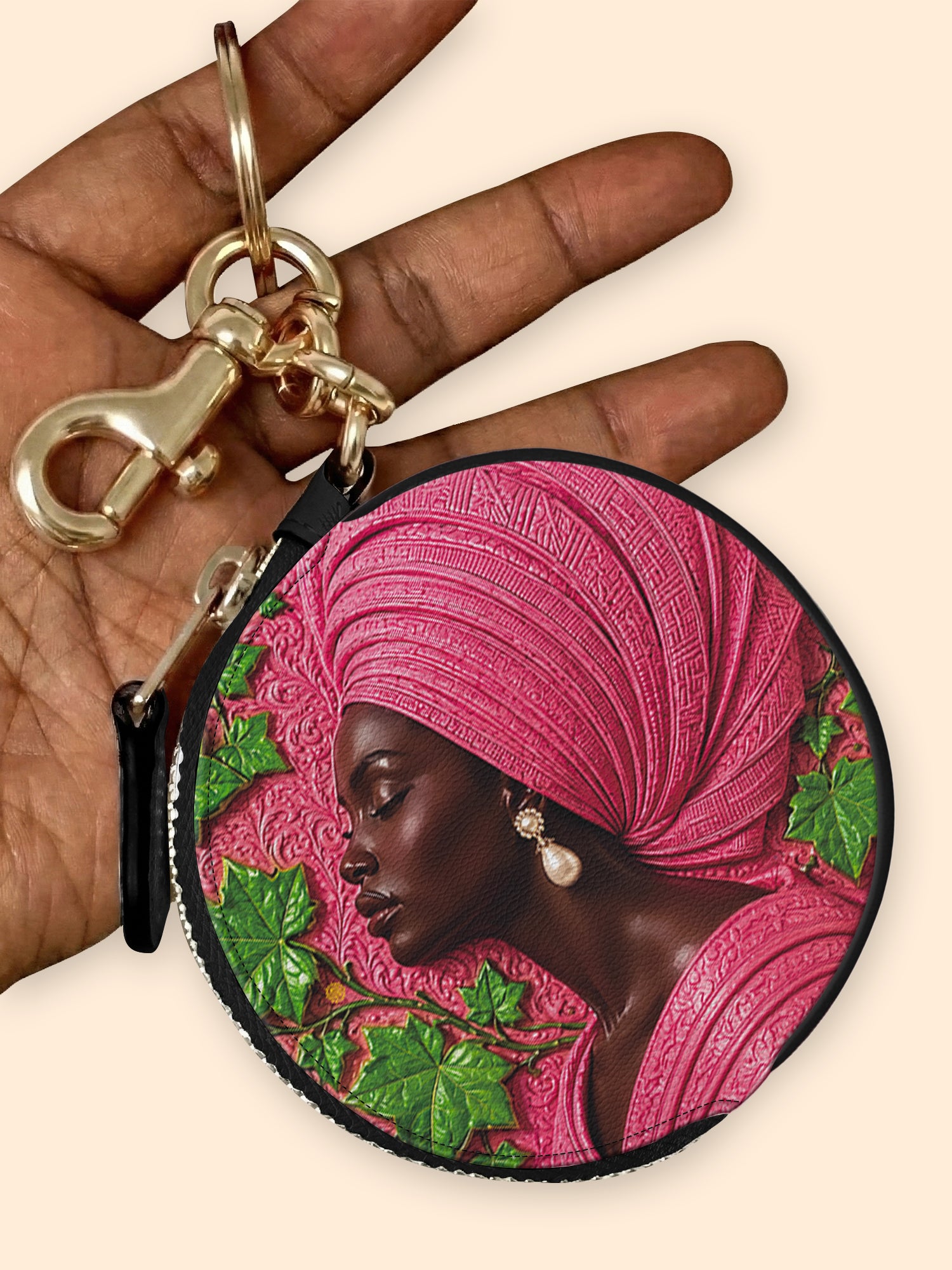 Pearl Legacy Circular Coin Pouch Bag Charm QR0TD704