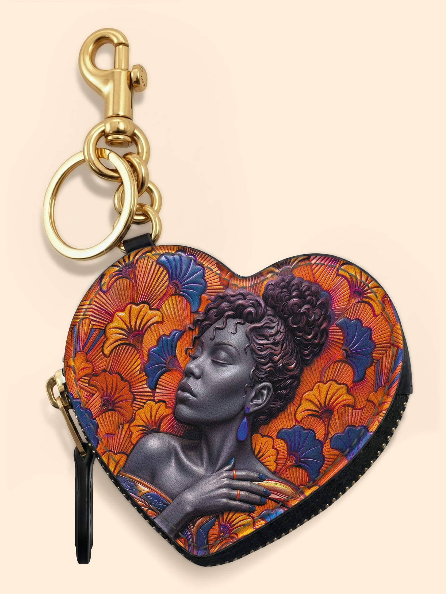 🎁 Savannah Ginkgo Heart Coin Pouch Bag Charm QR0XD859 (100% off)