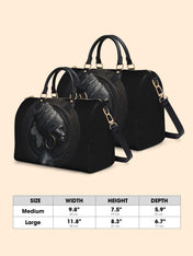 Pure Ebony Leather Boston Bag QR0TD287