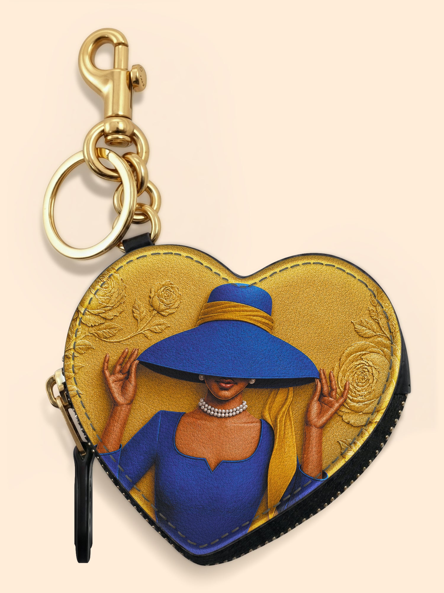 Brianna Heart Coin Pouch Bag Charm QR0TV279